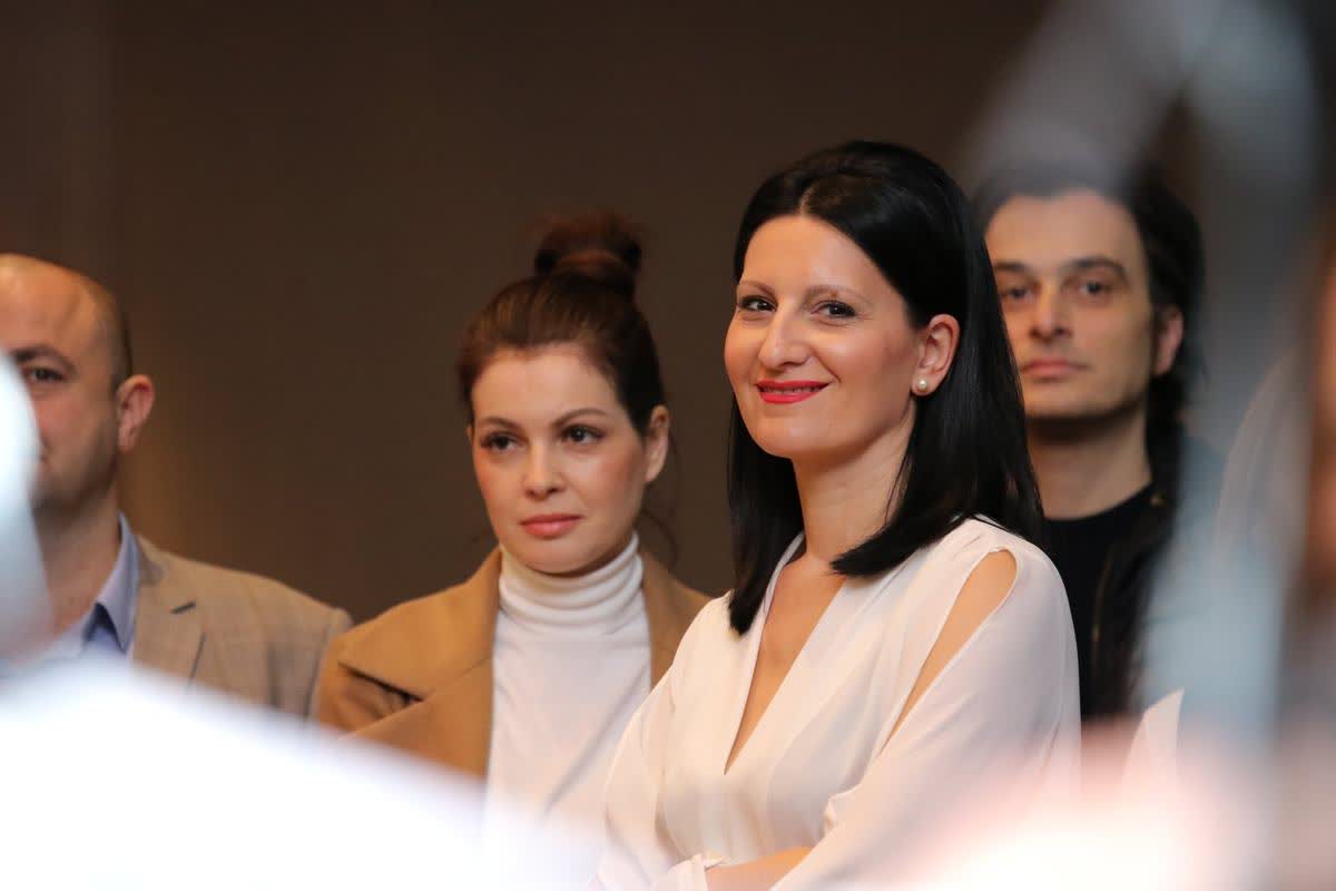 Katerina Angelovska and Dr. Radovan Vitosevic at the Skopje promotion of Awakening Consciousness, 2 February 2019