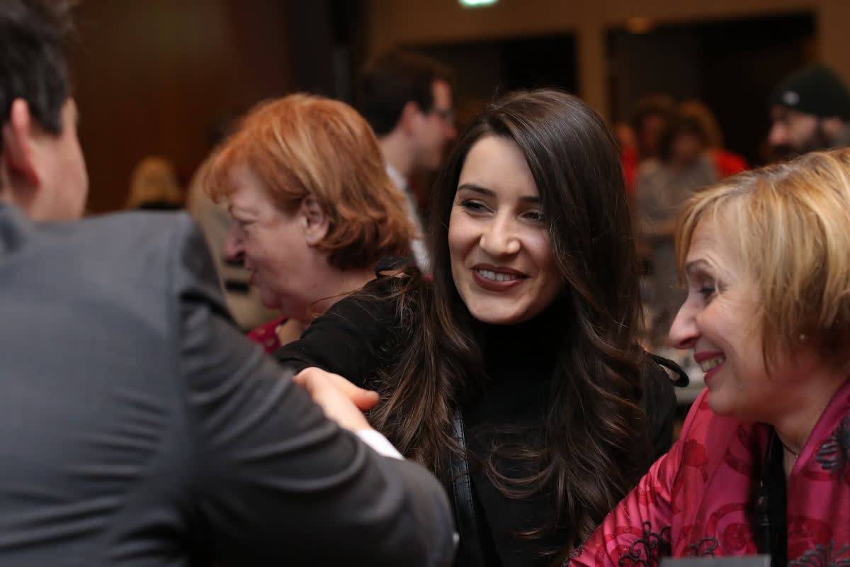 Katerina Angelovska and Dr. Radovan Vitosevic at the Skopje promotion of Awakening Consciousness, 2 February 2019