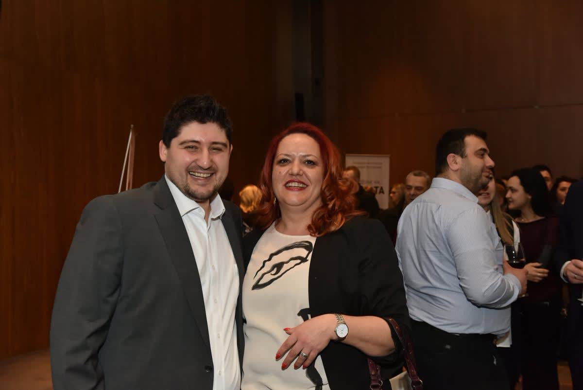 Katerina Angelovska and Dr. Radovan Vitosevic at the Skopje promotion of Awakening Consciousness, 2 February 2019