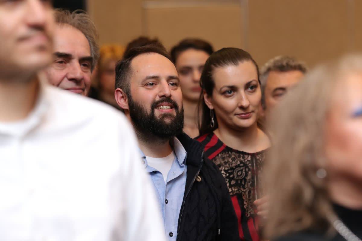 The authors presenting Awakening Consciousness in Skopje, February 2019