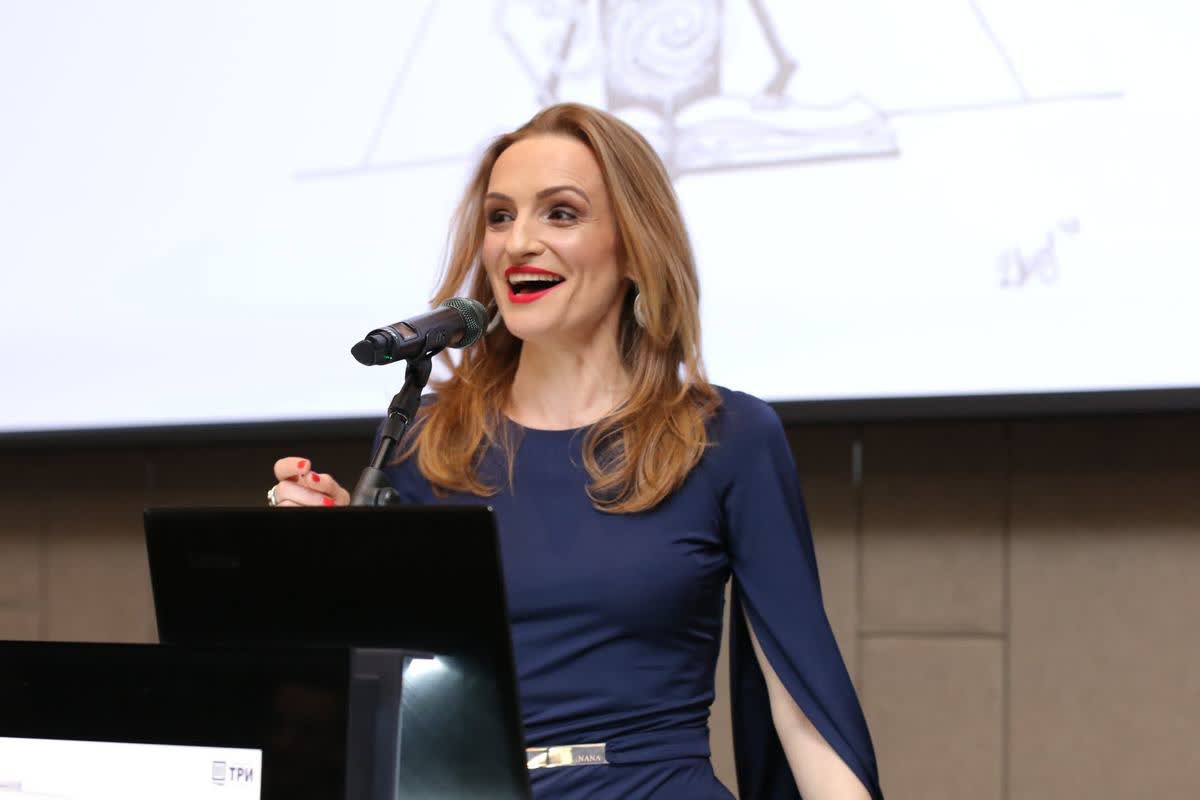 Katerina Angelovska and Dr. Radovan Vitosevic at the Skopje promotion of Awakening Consciousness, 2 February 2019