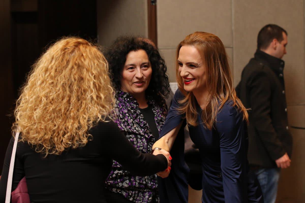 Katerina Angelovska and Dr. Radovan Vitosevic at the Skopje promotion of Awakening Consciousness, 2 February 2019