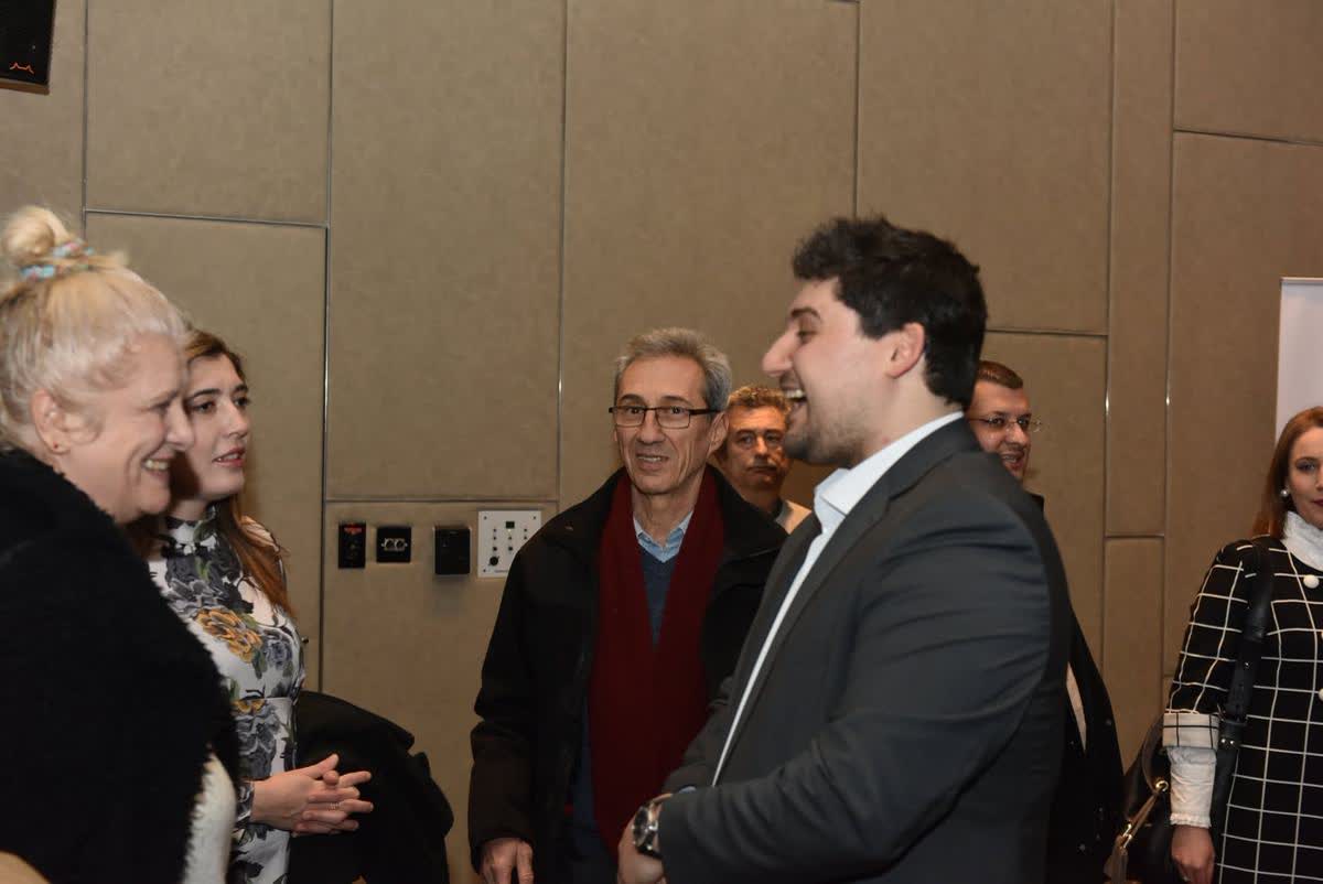The authors presenting Awakening Consciousness in Skopje, February 2019