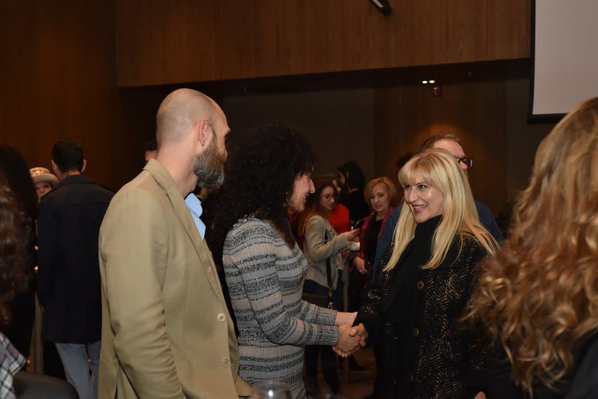 Katerina Angelovska and Dr. Radovan Vitosevic at the Skopje promotion of Awakening Consciousness, 2 February 2019