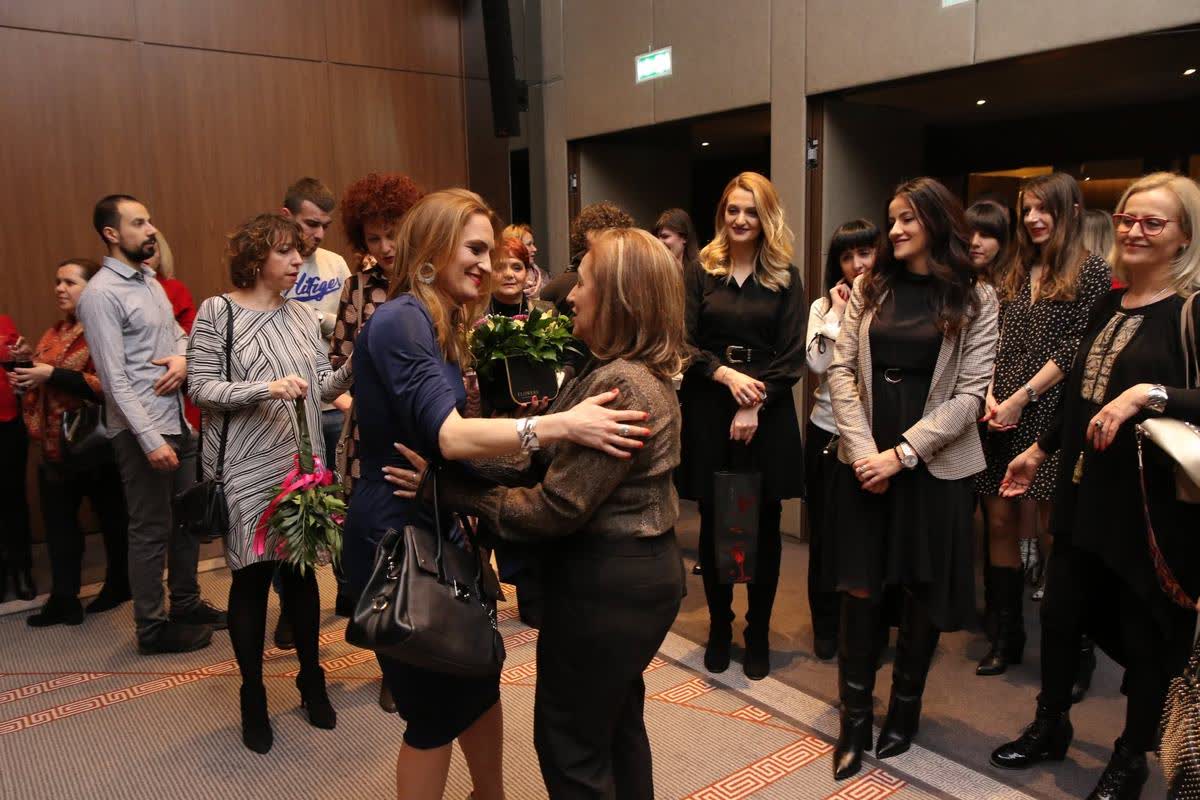 Katerina Angelovska and Dr. Radovan Vitosevic at the Skopje promotion of Awakening Consciousness, 2 February 2019