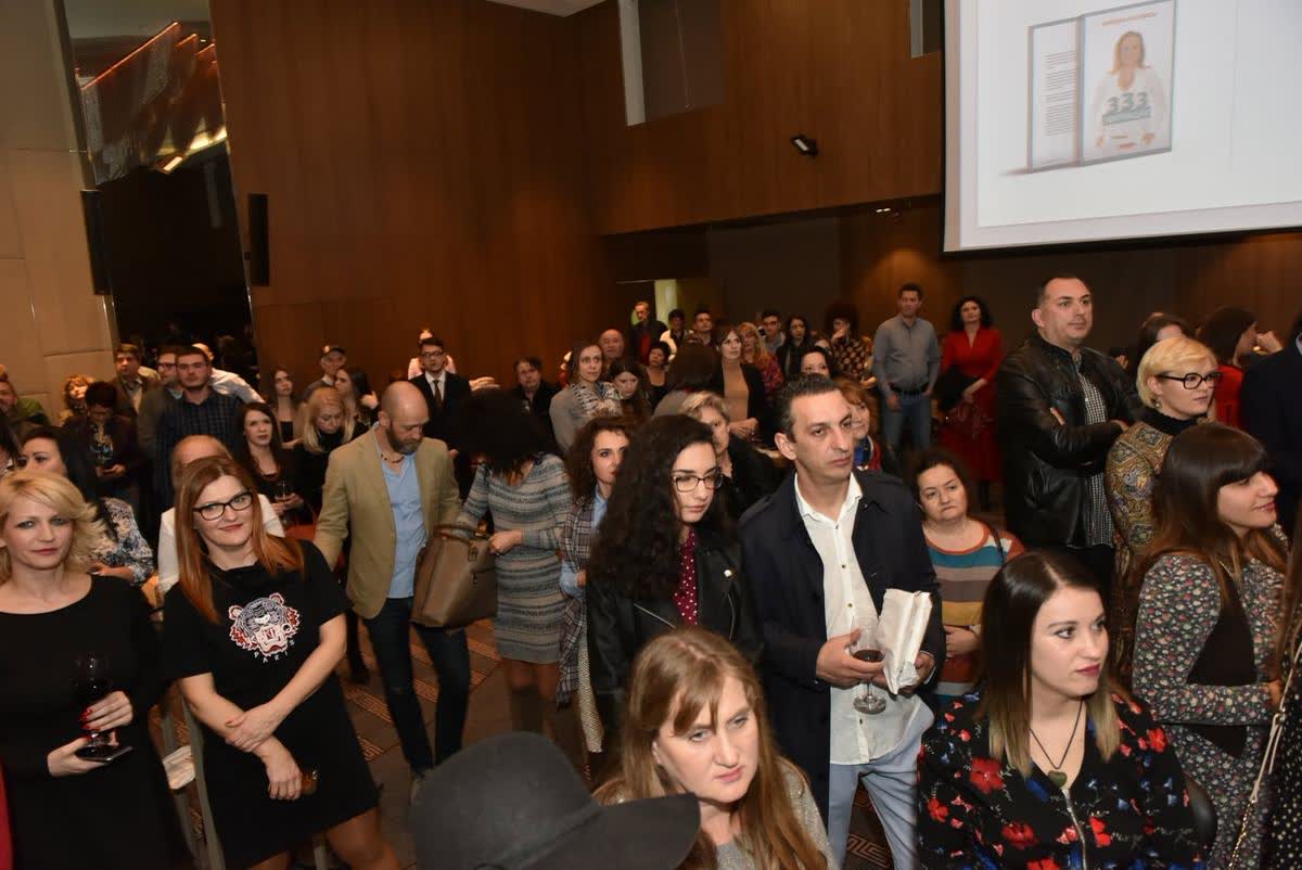 Katerina Angelovska and Dr. Radovan Vitosevic at the Skopje promotion of Awakening Consciousness, 2 February 2019