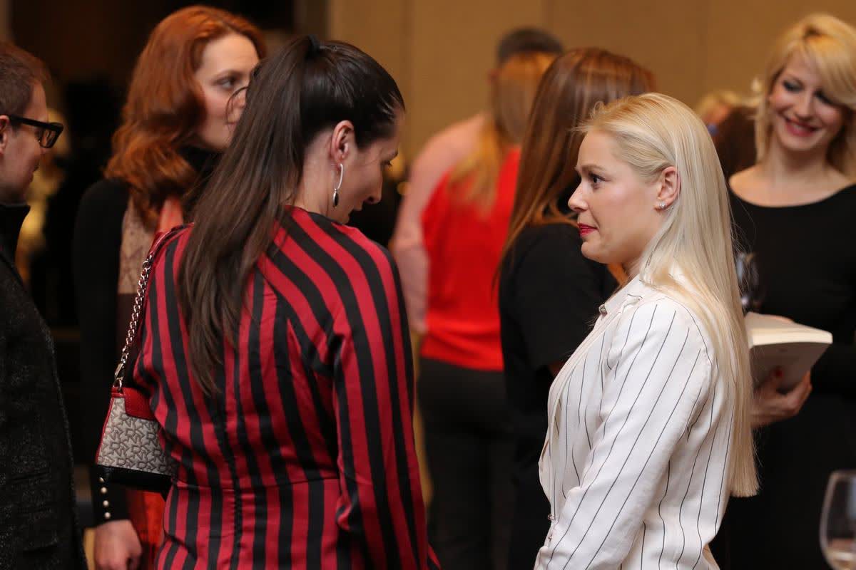 Katerina Angelovska and Dr. Radovan Vitosevic at the Skopje promotion of Awakening Consciousness, 2 February 2019