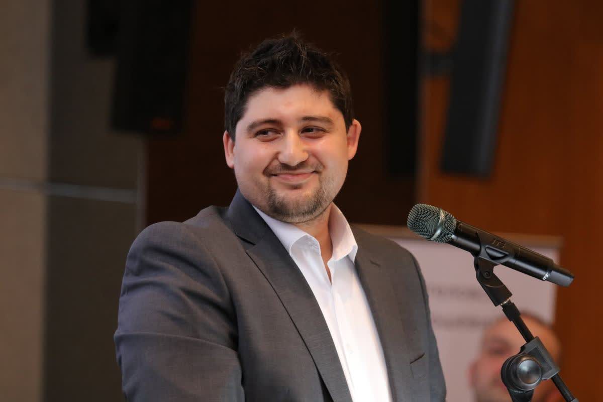 Katerina Angelovska and Dr. Radovan Vitosevic at the Skopje promotion of Awakening Consciousness, 2 February 2019